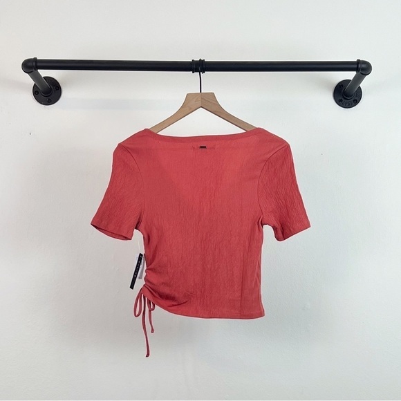 NWT O’Neill Rose Carina Texture Ruched Wrap Top - Picture 6 of 7